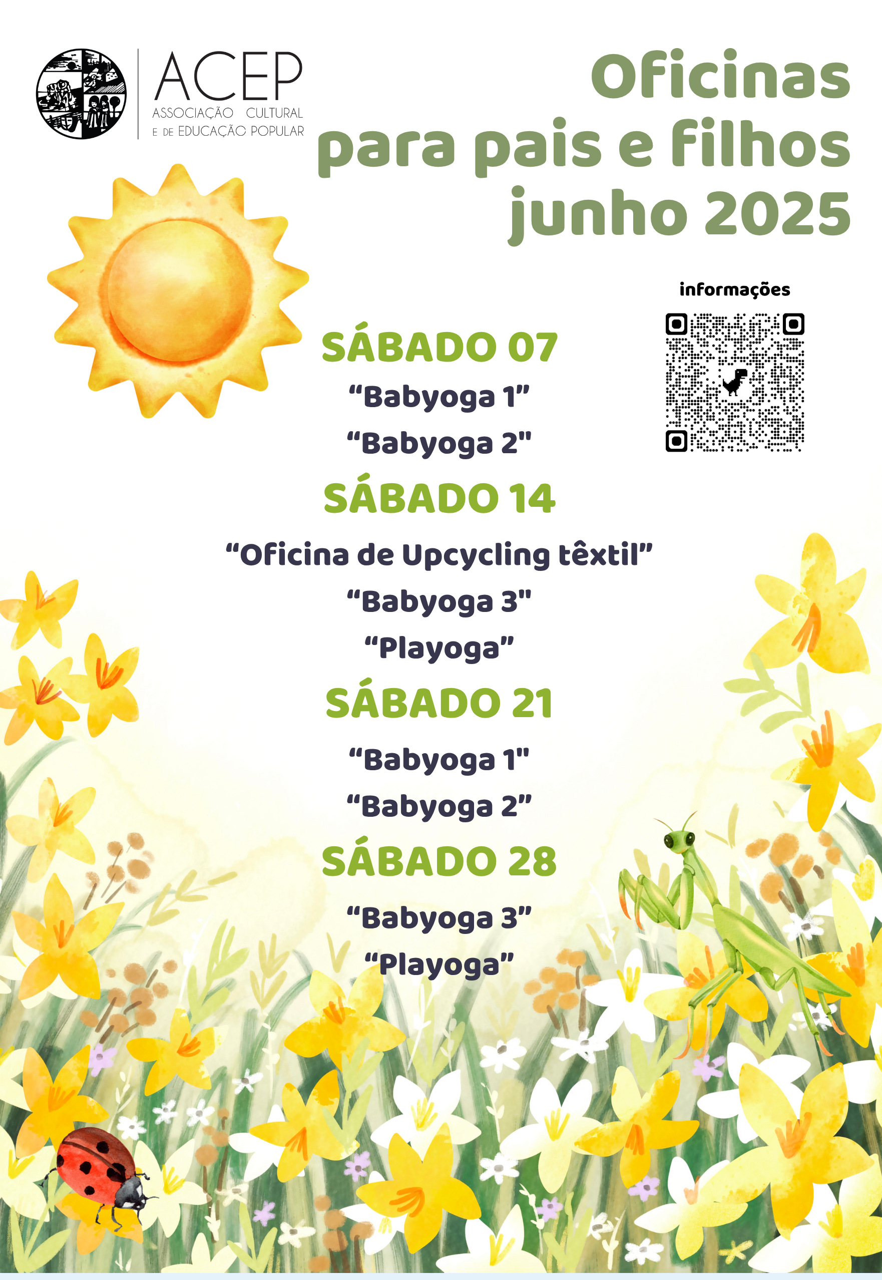 Cartaz Oficinas para Pais e Filhos JUNHO 2025 vertical